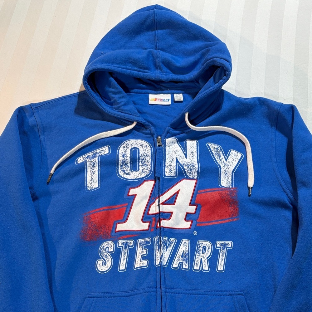 Nascar Tony Stewart Hoodie 14 Sweater Collectible Race Fans Large EC